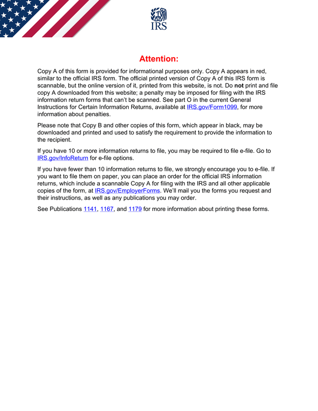 Non Employee Compensation (Form 1099 NEC, Copy A) screenshot