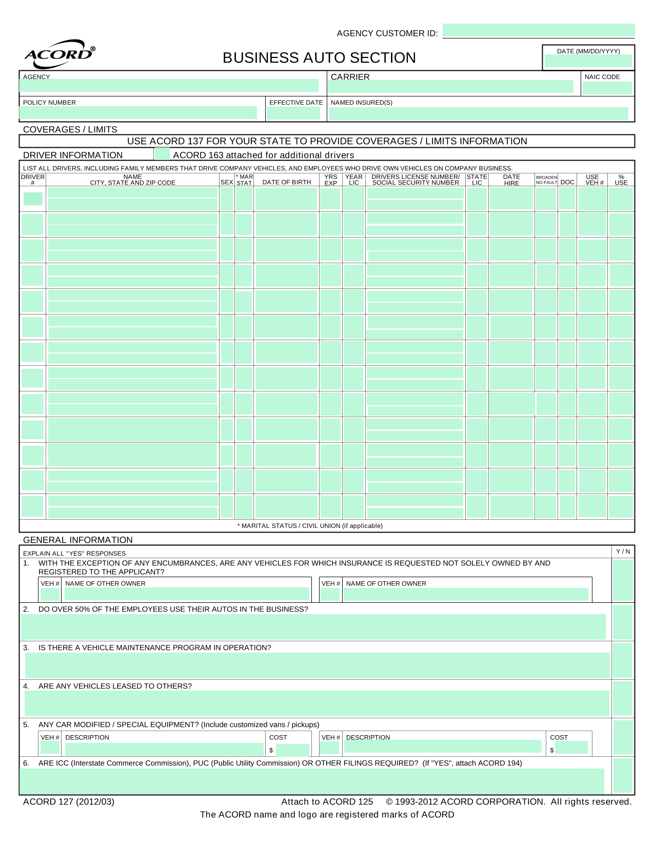 Acord 127 screenshot